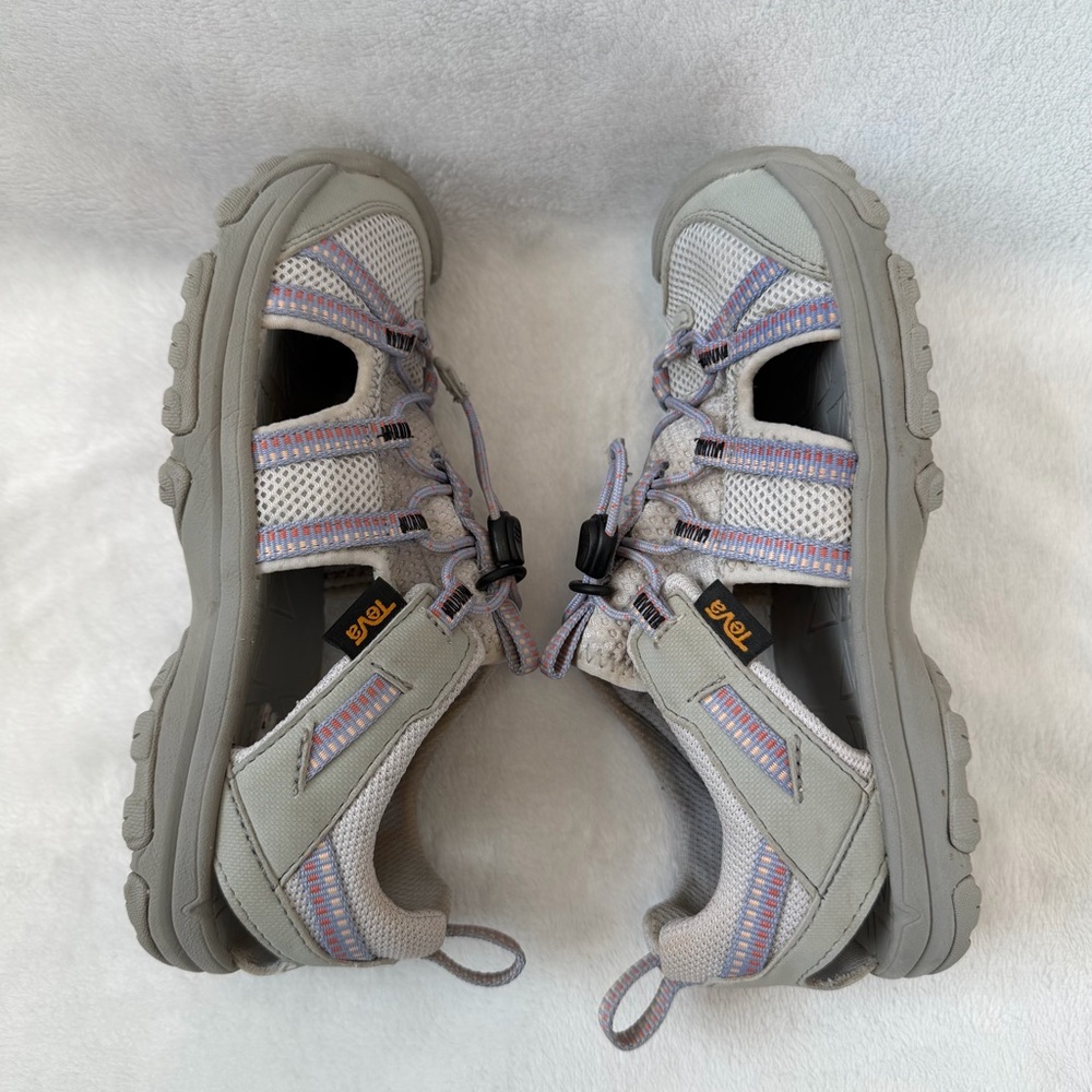 Teva Kid’s Manatee Sandal Gray and Lavender Outdoor Closed Toe Sandals Size 2 - Picture 8 of 11